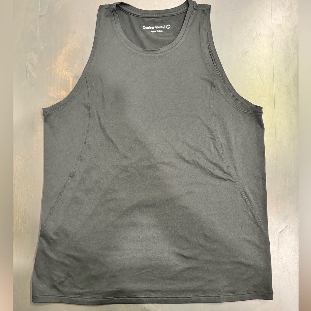 EUC Outdoor Voices Black Tank Top Size Large